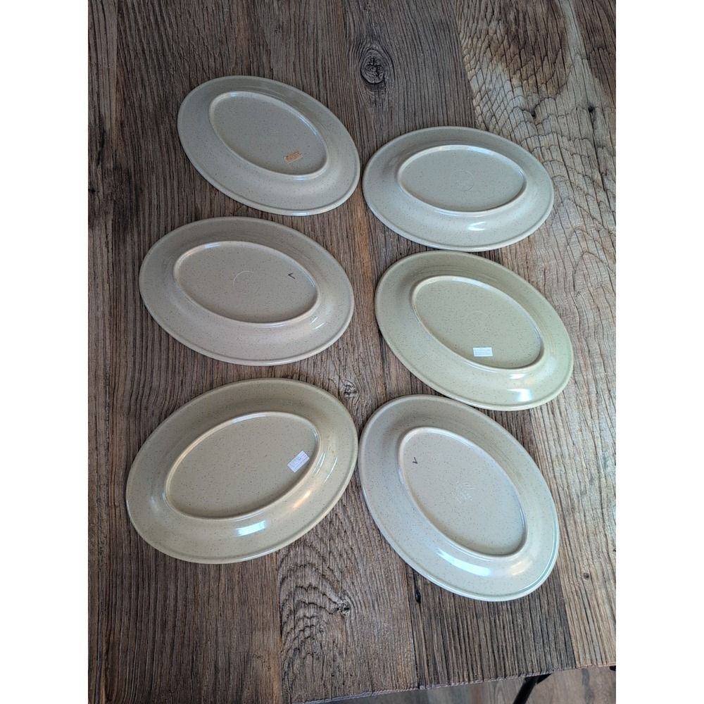 Tai Hong Wei Ware No 1609 Six 9" X 6.5" Oval Sushi Appetizer Plates (6) - Picture 13 of 16